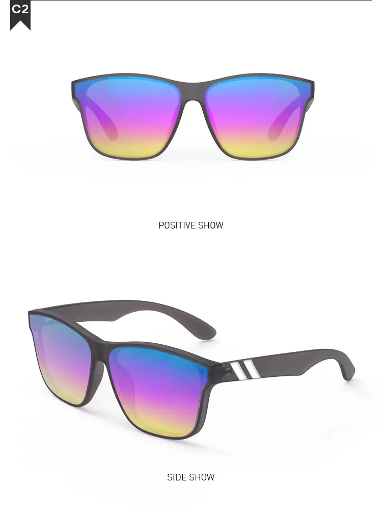 2022 Fashion Sunglasses Square Polarized Plastic Sunglasses