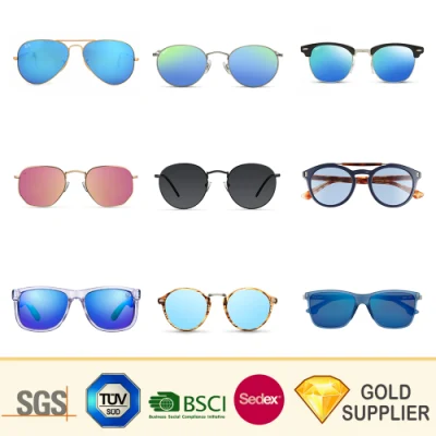 China Großhandel, individuelles Logo, günstiger Modestil, Katzenaugen, sportliche Retro-Sonnenbrille aus Holz, Kunststoff und Metall mit Ray-Band, polarisierten Gläsern als Werbegeschenk