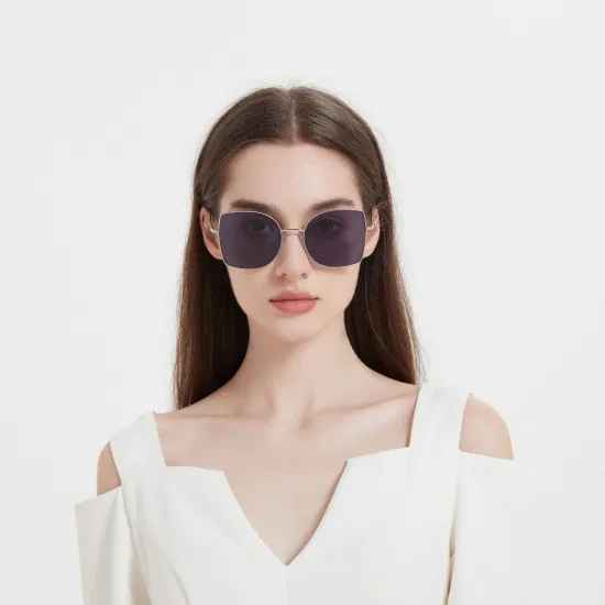 2023 Design Metall Chic Gute Qualität Sonnenbrille mit großem Rahmen für Männer und Frauen