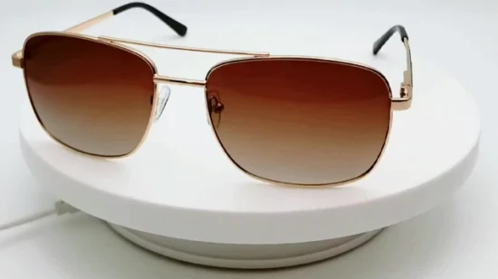 Gd Design Metal Chic Gute Qualität Sonnenbrille mit großem Rahmen für Männer und Frauen, UV-Schutz